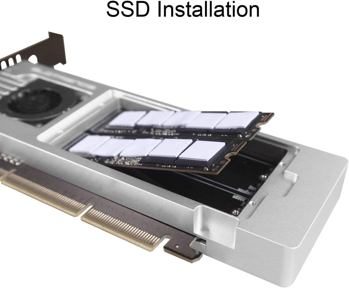 4-Bay M.2 NVME Adapter with PCIE 3.0 X8 Bandwidth A5208