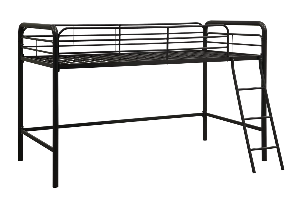 Black Twin Metal Kids Loft Bed Z6670