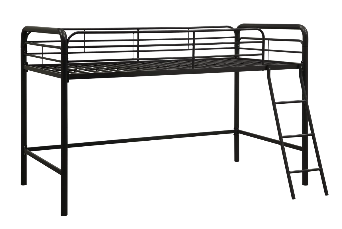 Black Twin Metal Kids Loft Bed Z6670