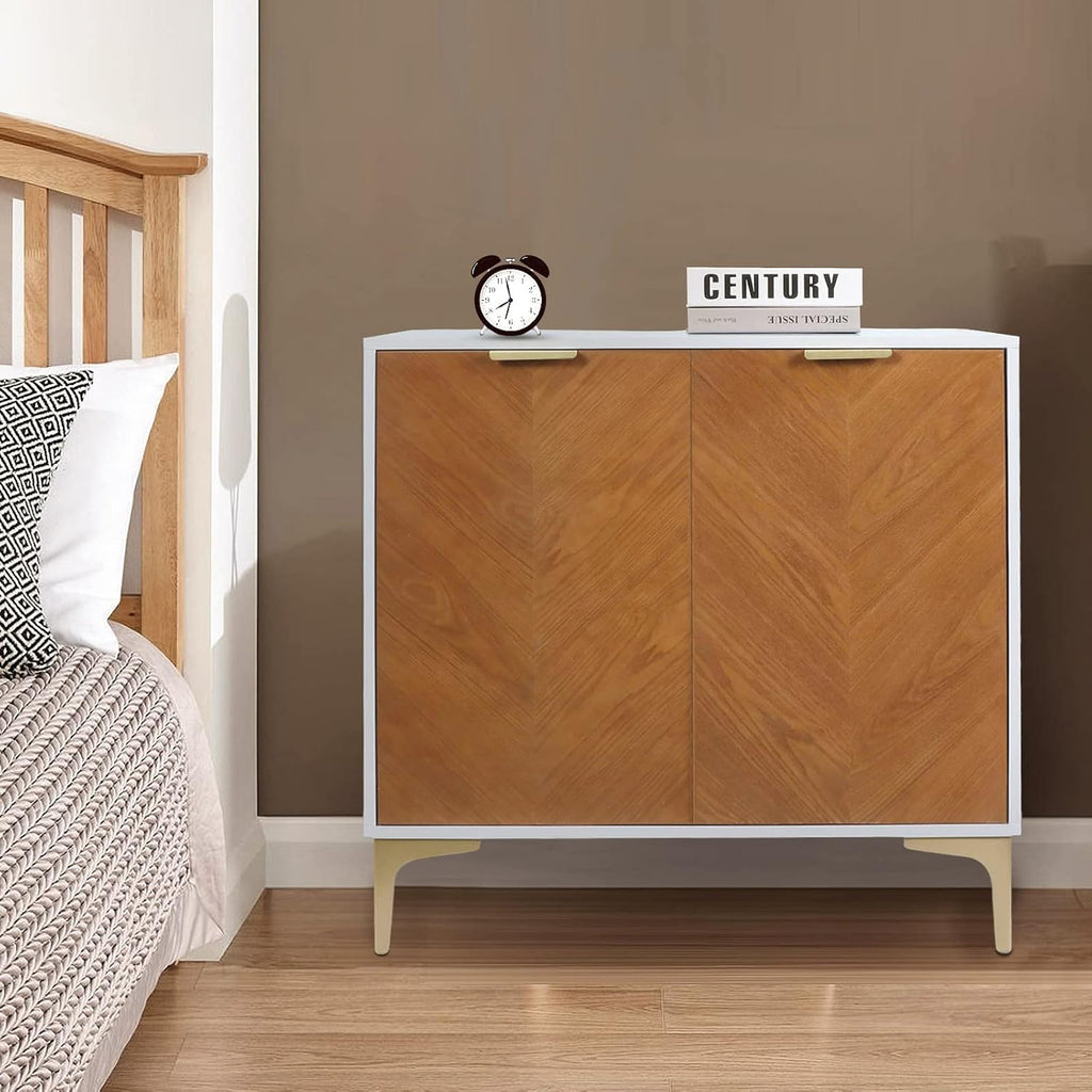 2 Doors Storage Cabinet with Golden Legs G9115