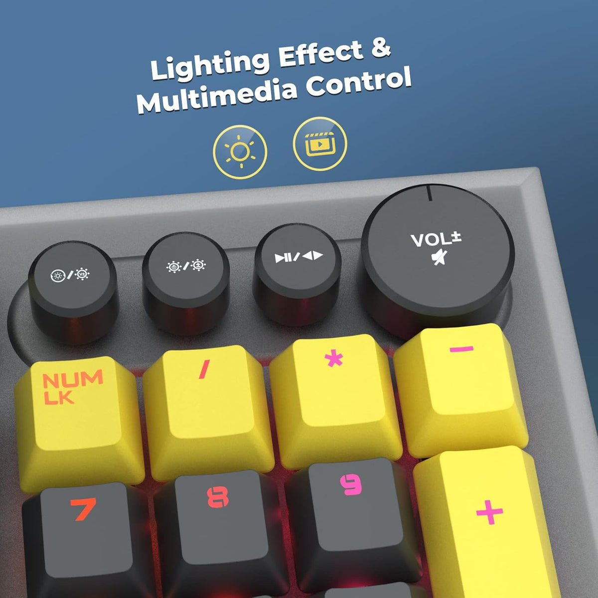 104 Keys Wired Mechanical Gaming Keyboard with Rainbow RGB Backlit Leather Wrist Rest Z869025