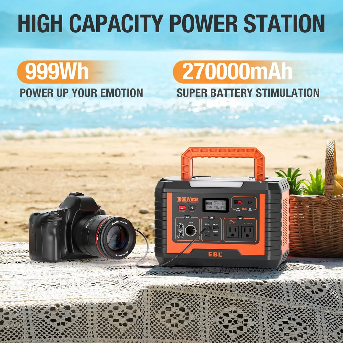 1000W Portable Solar Power Station B9065