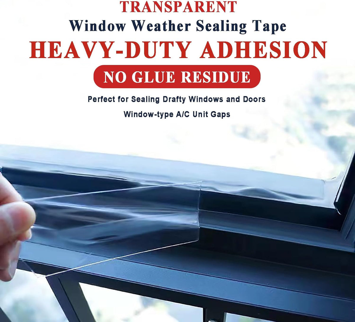 Transparent 2-Inch x 65.6FT Window Weather Stripping Tape P867435
