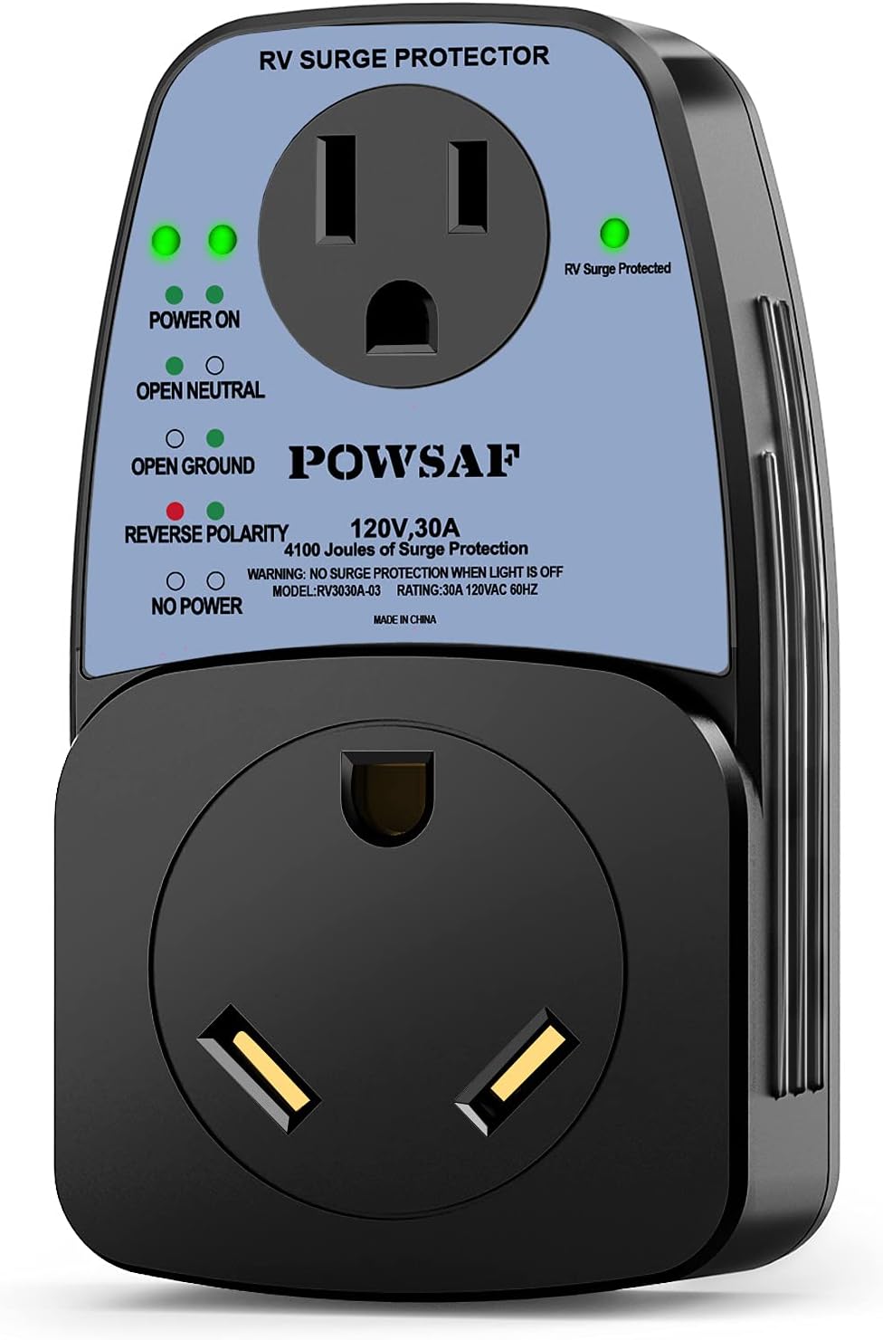 RV Surge Protector with 30 Amp Male to 30 Amp Female and 15 Amp Female Pack of 2 O362455