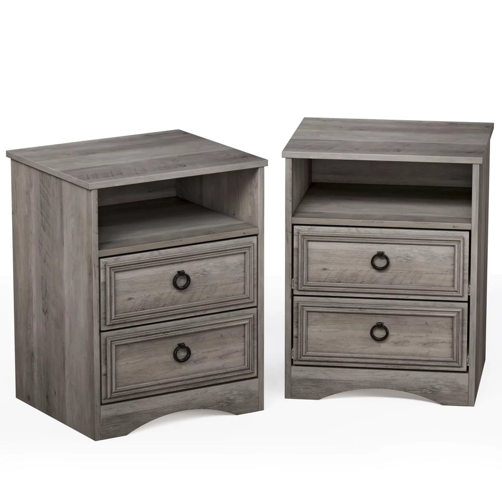 Gray Modern Nightstand Set of 2 N3106
