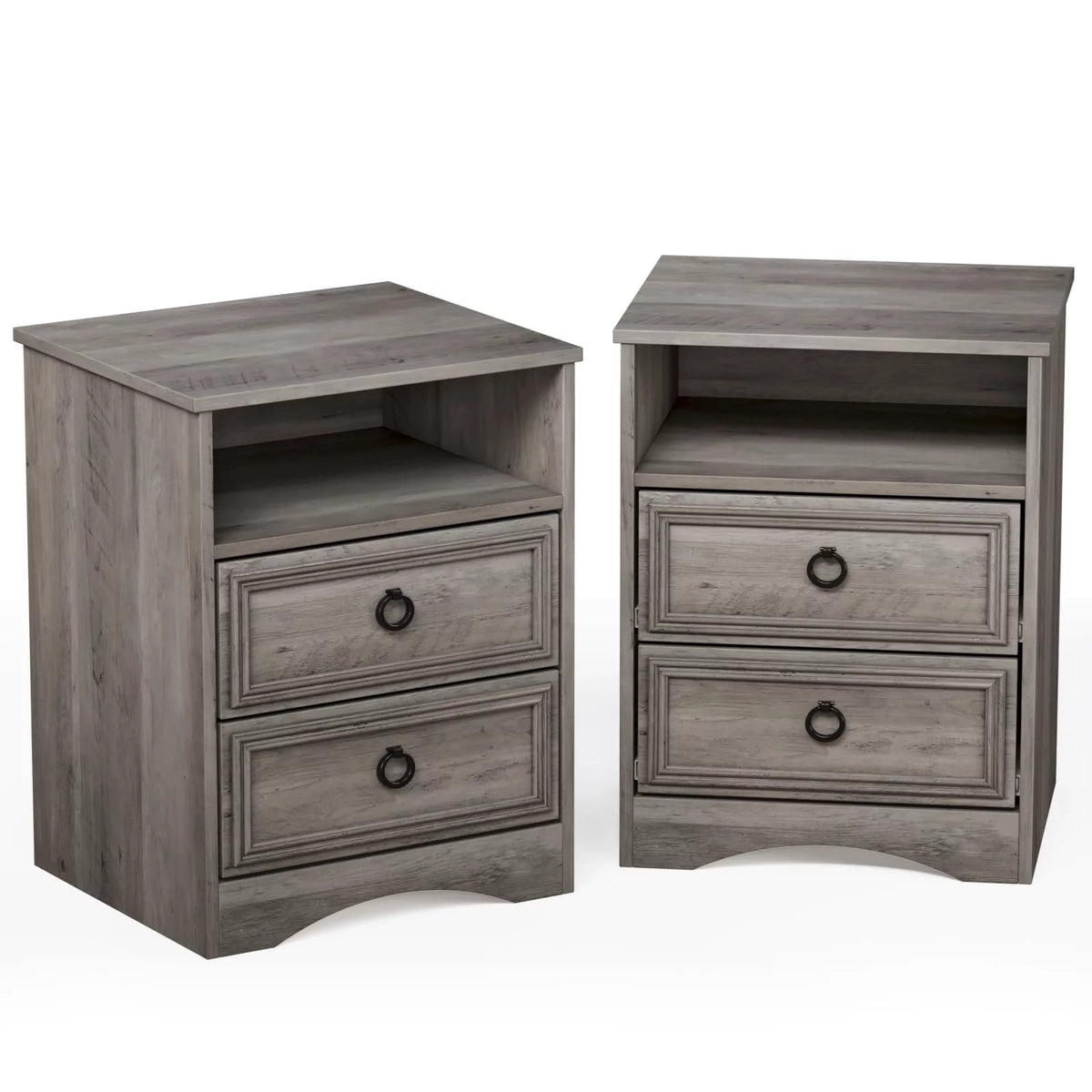 Gray Modern Nightstand Set of 2 N3106