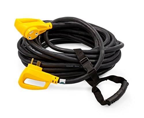 30-Amp PowerGrip Extension Cord, 50&, Black O896090