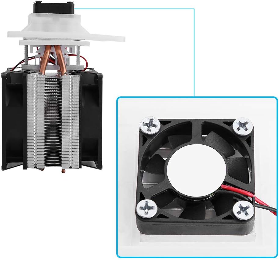 12V Semiconductor Refrigeration Thermoelectric Peltier Air Cooling Dehumidification System Cooler Fan Kit 175x100x98 mm T2864