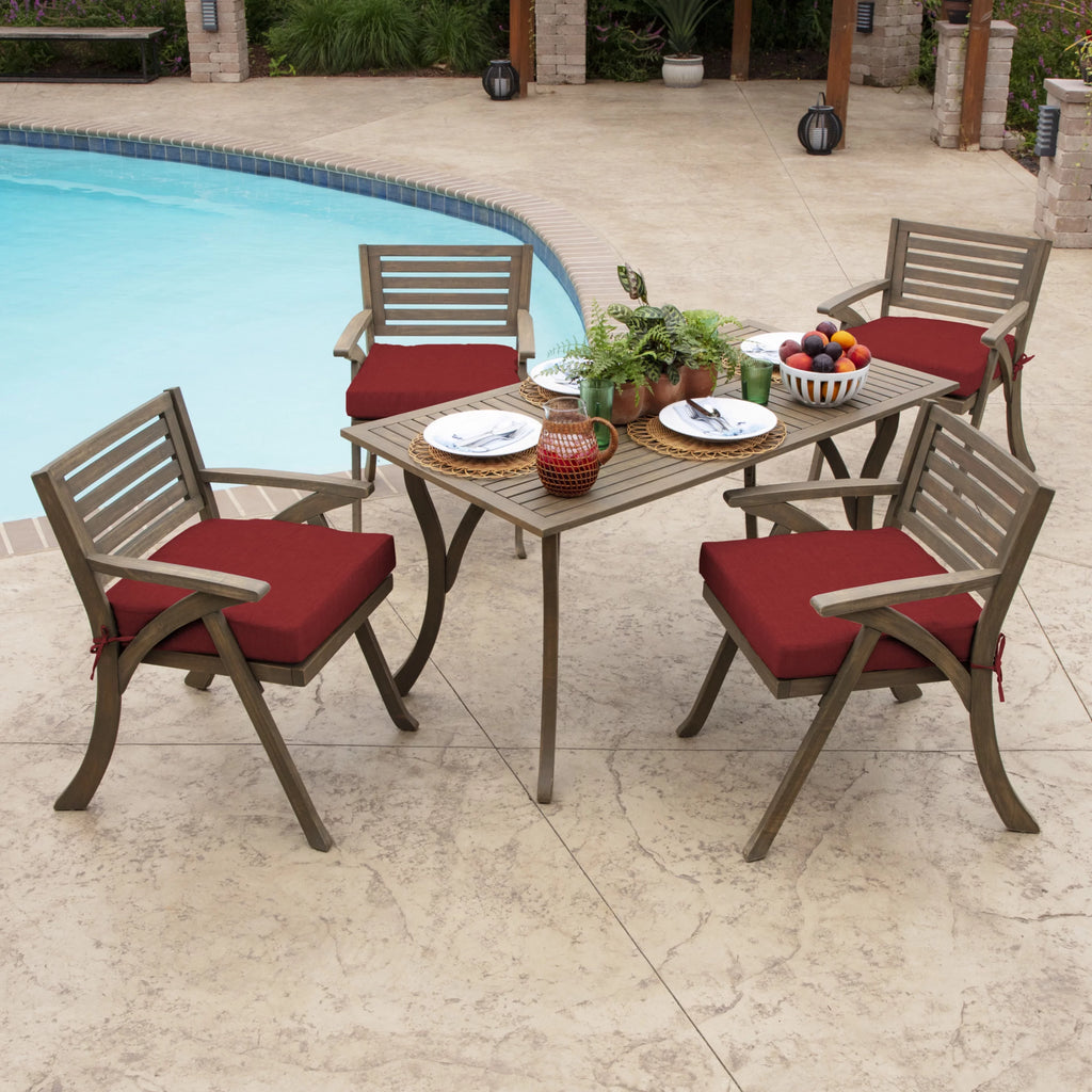 Ruby Red Outdoor Seat Cushion 21 x 21 V125