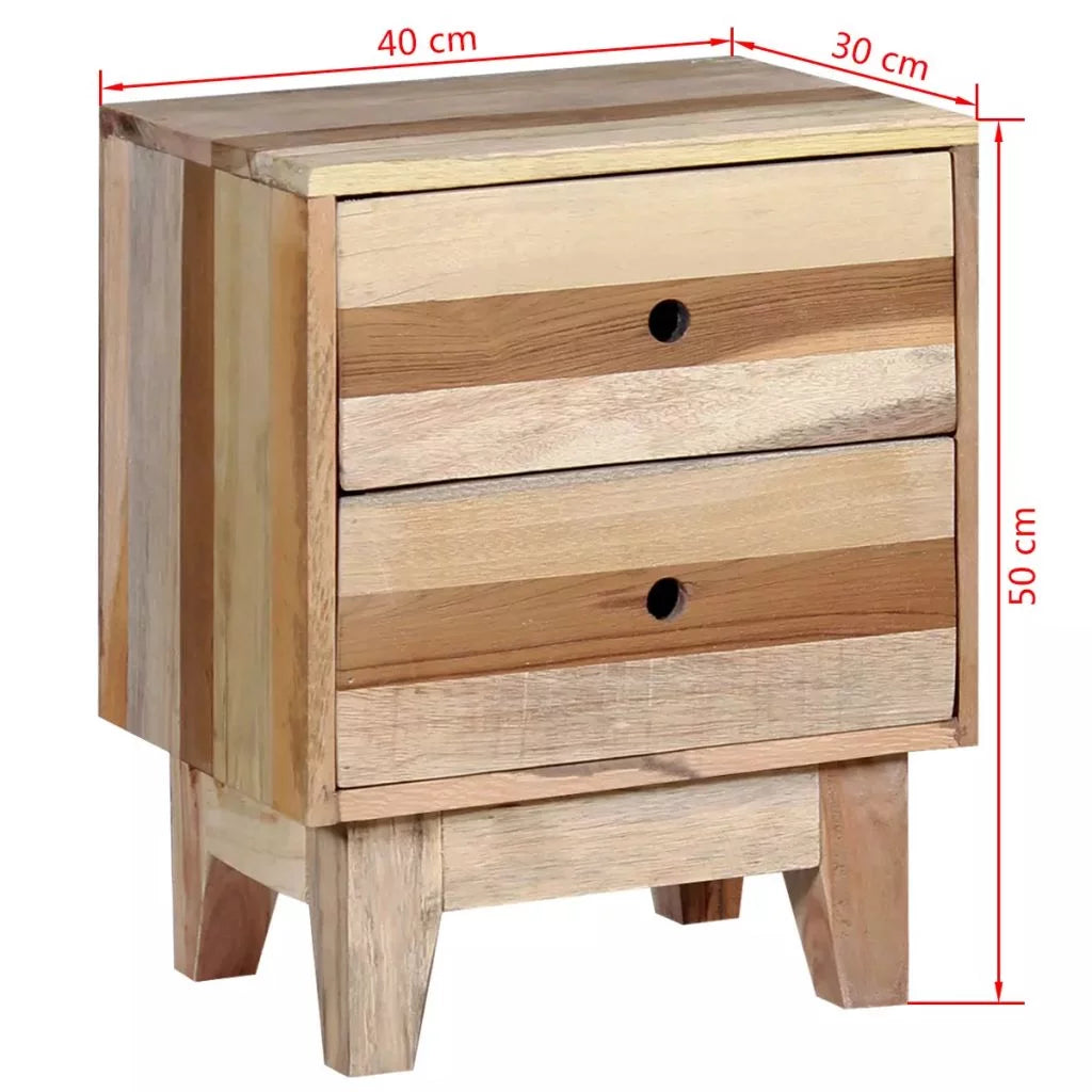 Solid Reclaimed Wood Bedside Cabinet H5017