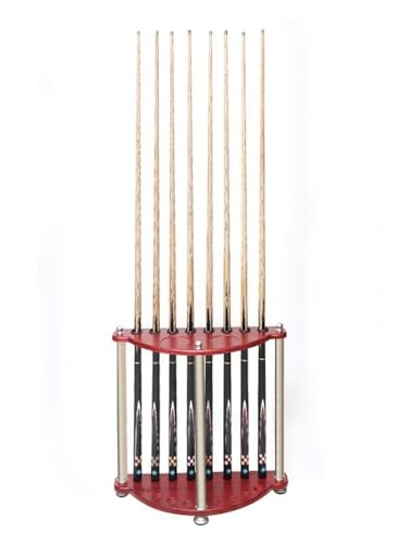 Wall-Mounted Wooden Pool Cue Rack for 8 Cues E29212