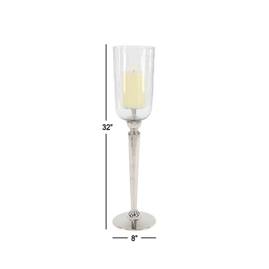 Silver Champagne Glass-Style Candle Holder P802615