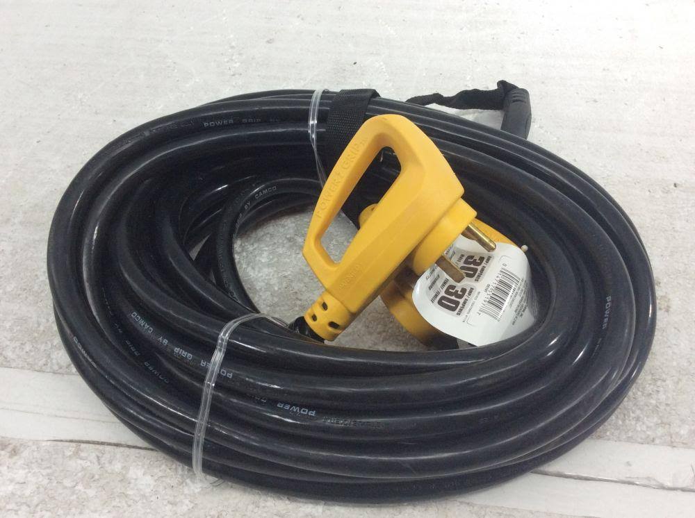 30-Amp PowerGrip Extension Cord, 50&, Black O896090