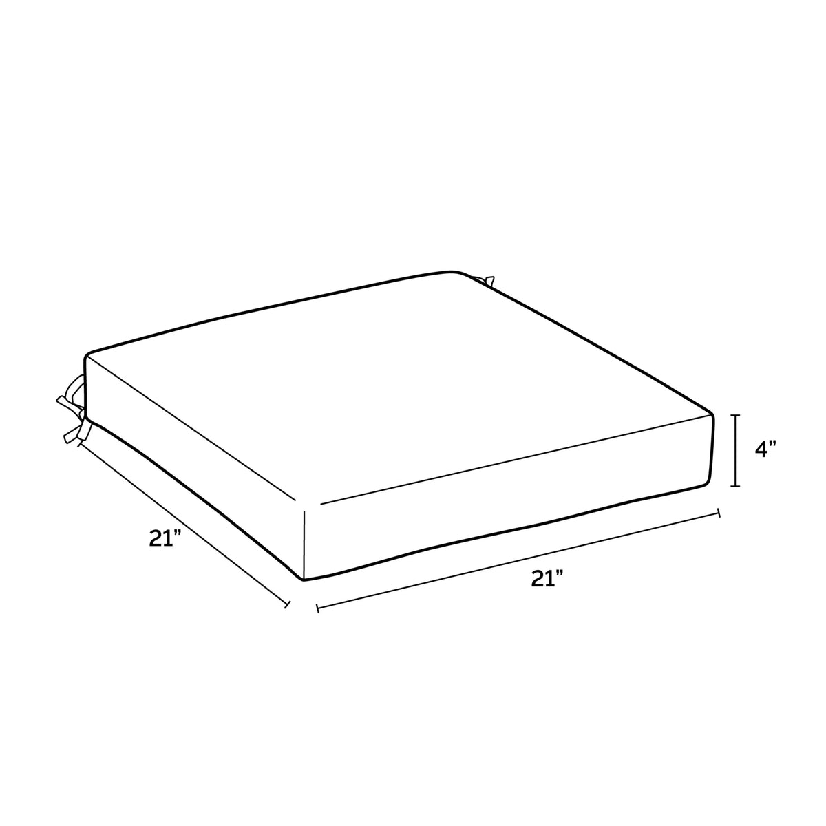 Ruby Red Outdoor Seat Cushion 21 x 21 V125