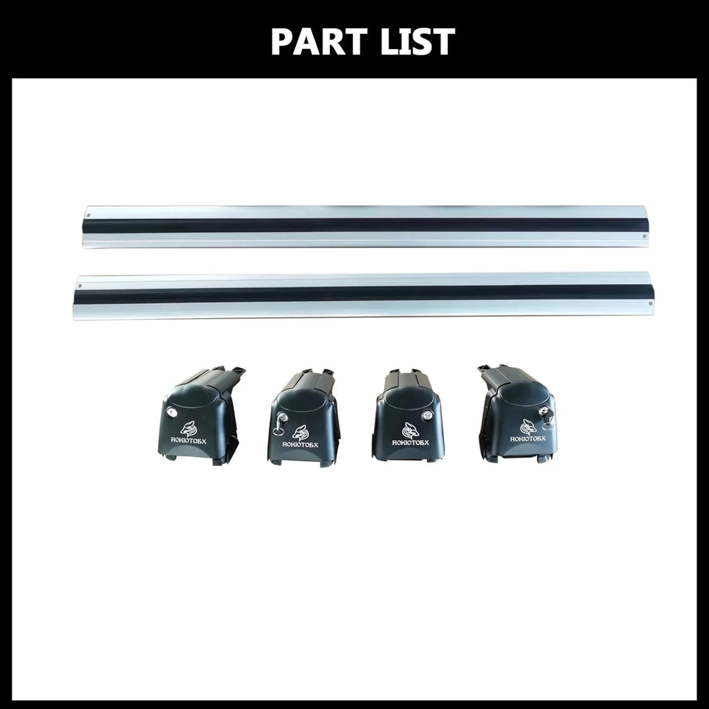 Lockable Roof Rack Crossbars with Flush Side Rails P625318