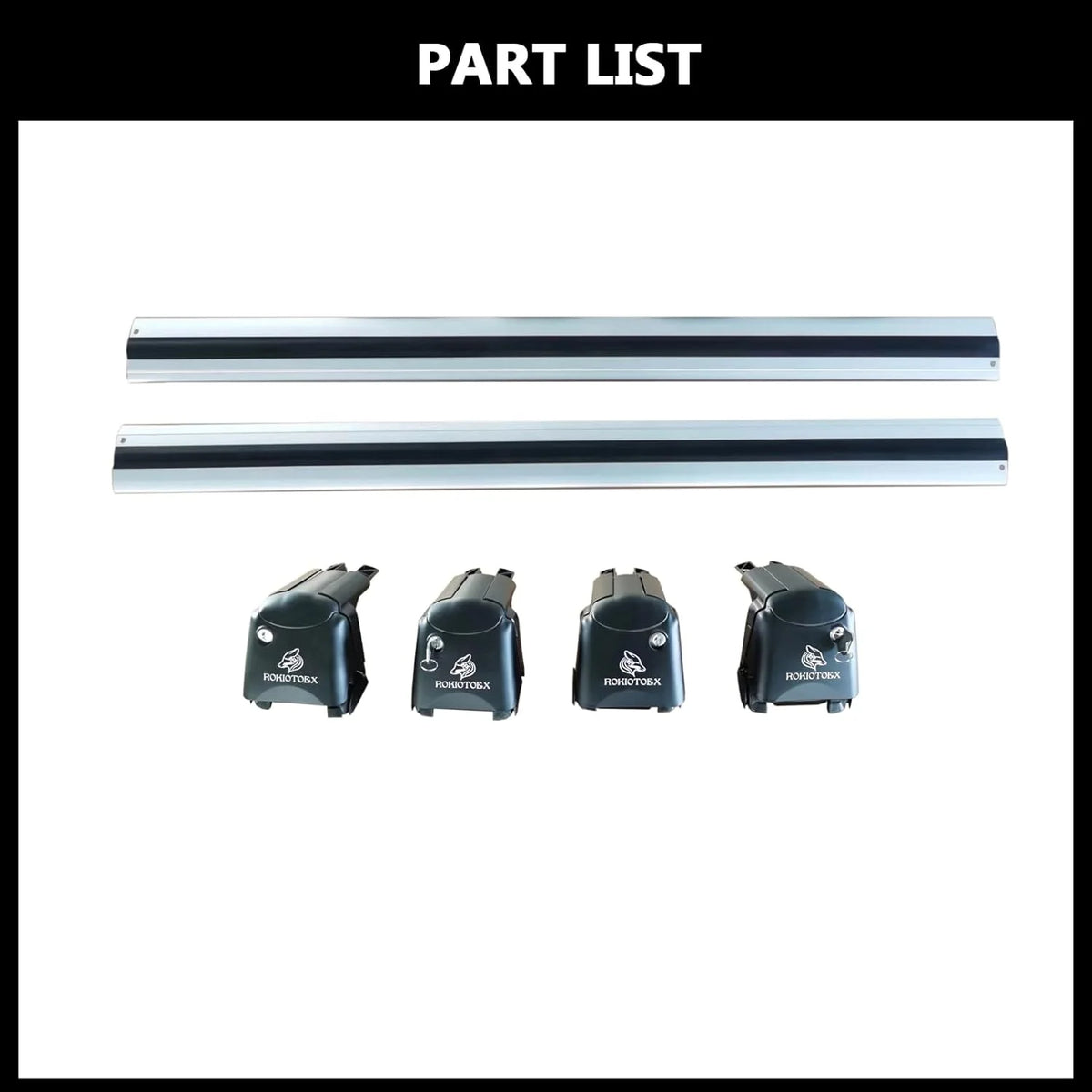 Lockable Roof Rack Crossbars with Flush Side Rails P625318