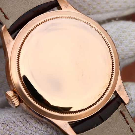 Brown Leather Strap Multicolor Dial Time Date M199