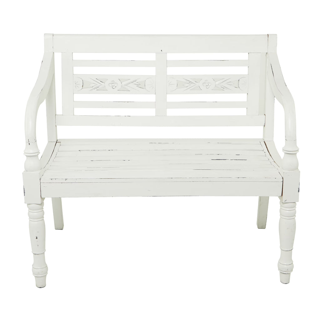 White Wood Bench V88082
