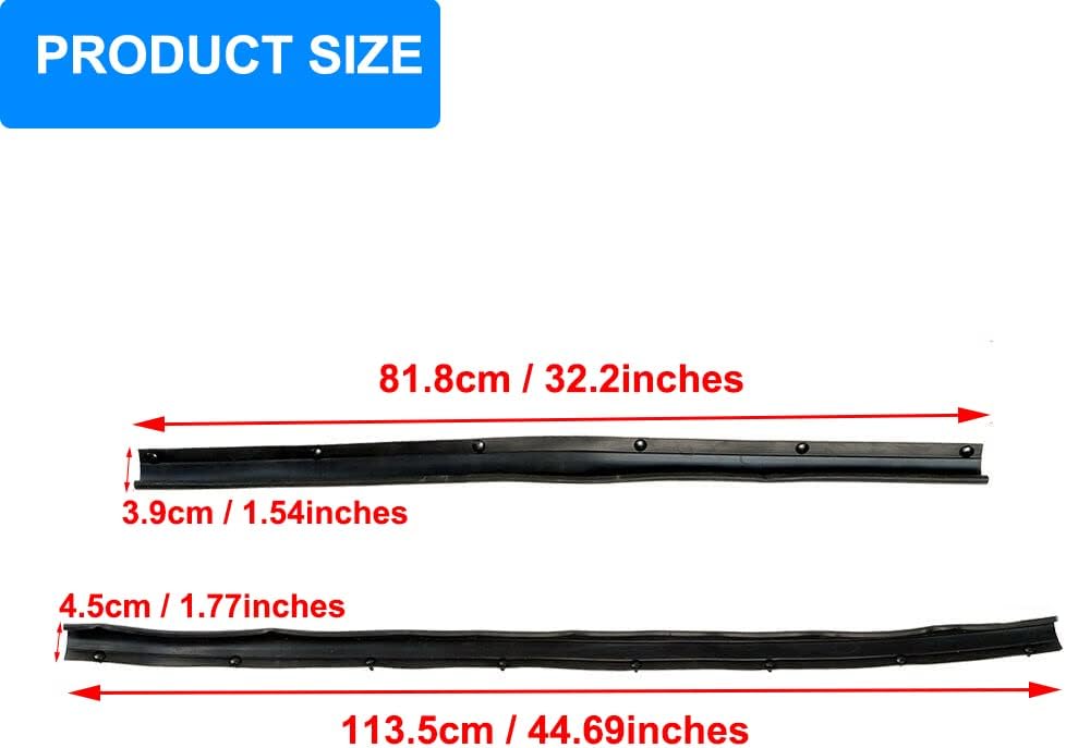 Set of 4 Front & Rear Door Window Trim Seal Rubber Weatherstrip Kit K620791