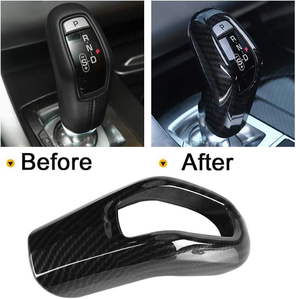 Carbon Fiber Car Gear Shift Knob Cover Trim I50482