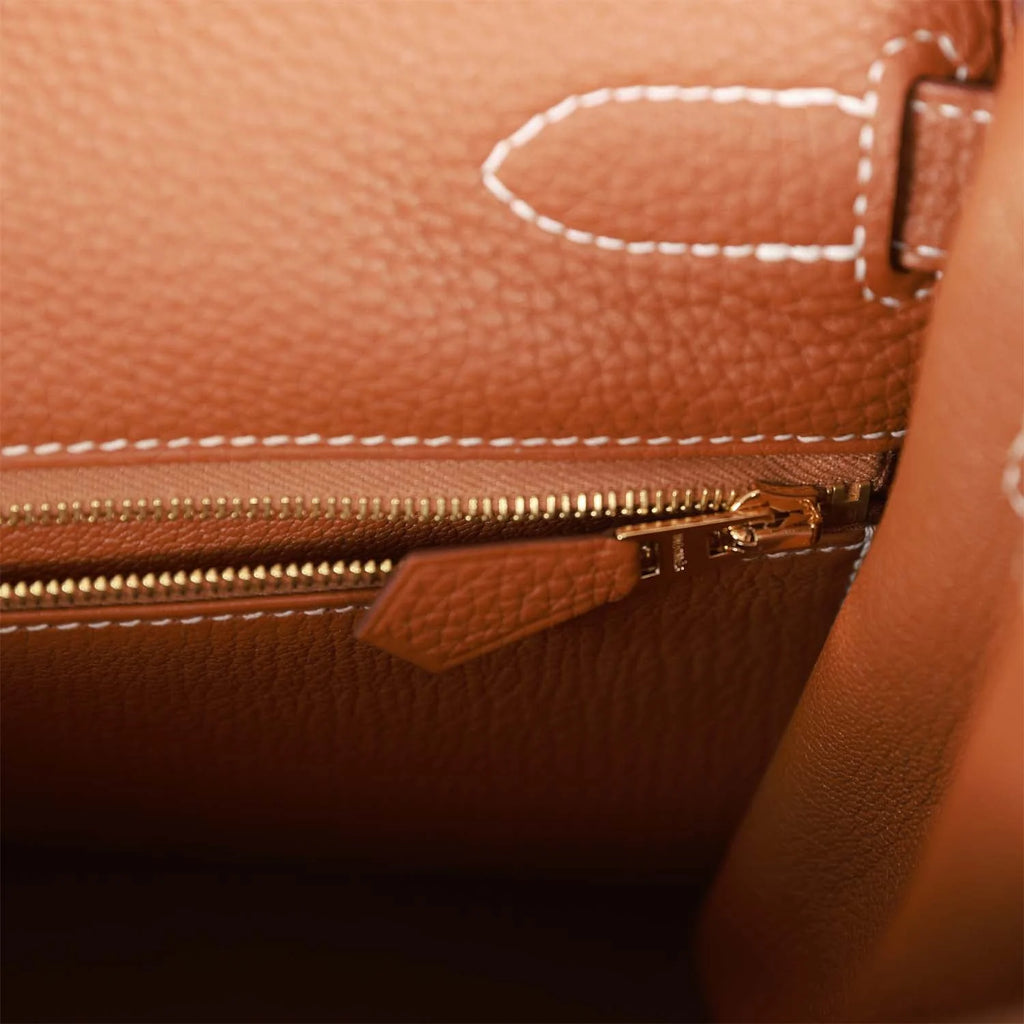 Gold Leather Handbag J672
