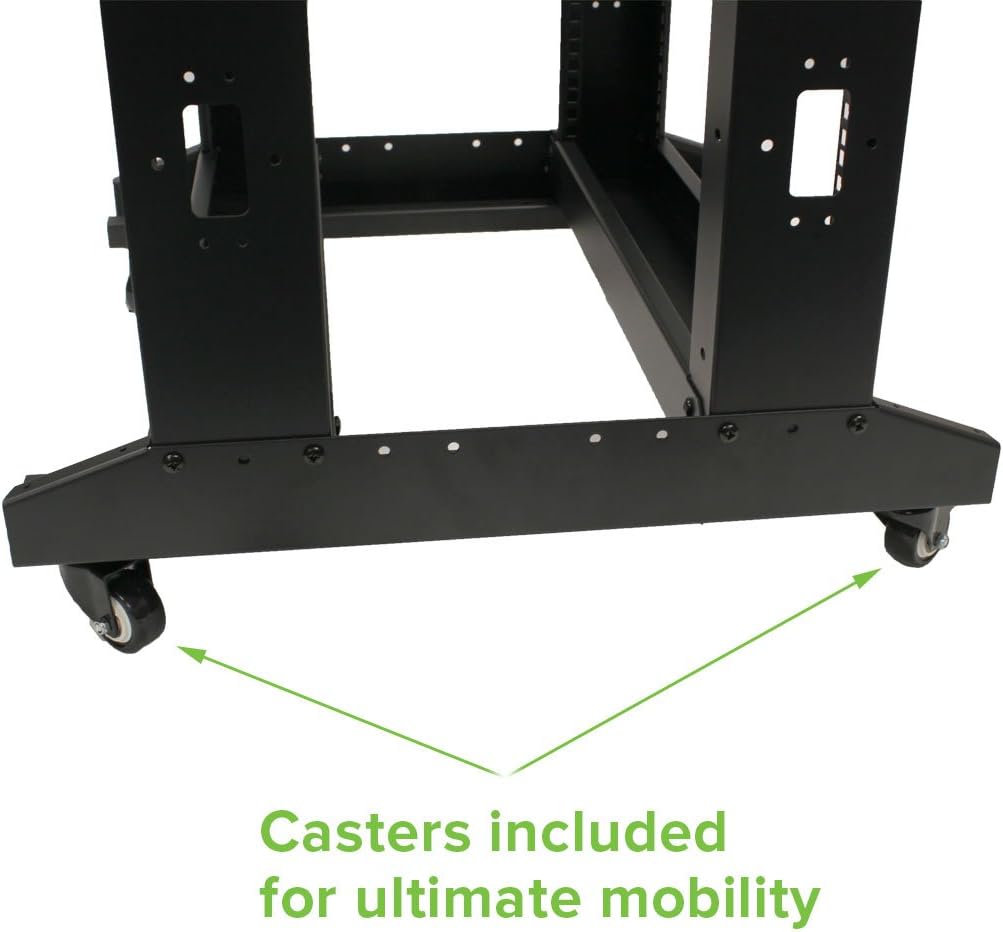 4-Post Open Frame Server Rack with Casters W111
