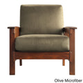 Olive Microfiber Mission Chair M866