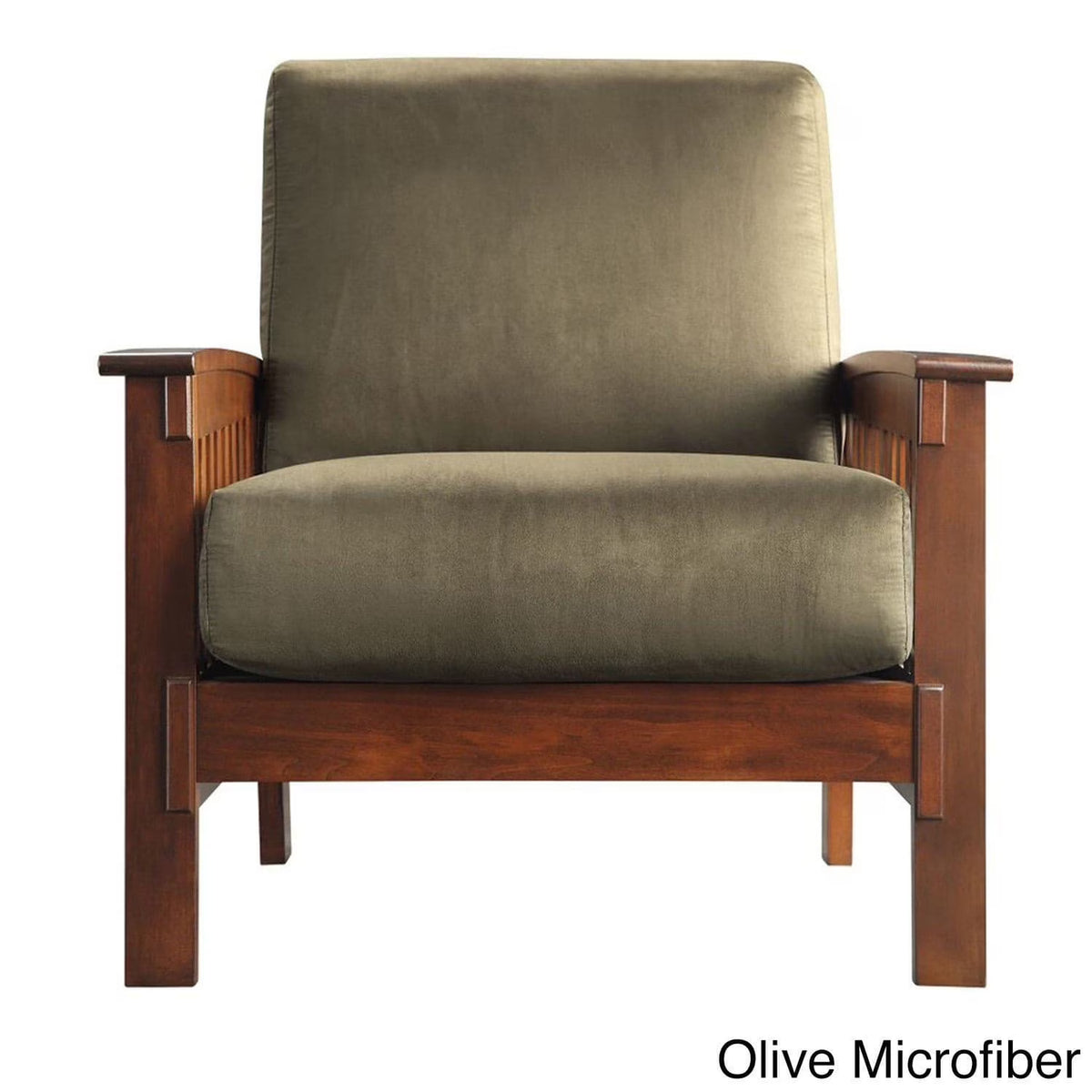 Olive Microfiber Mission Chair M866