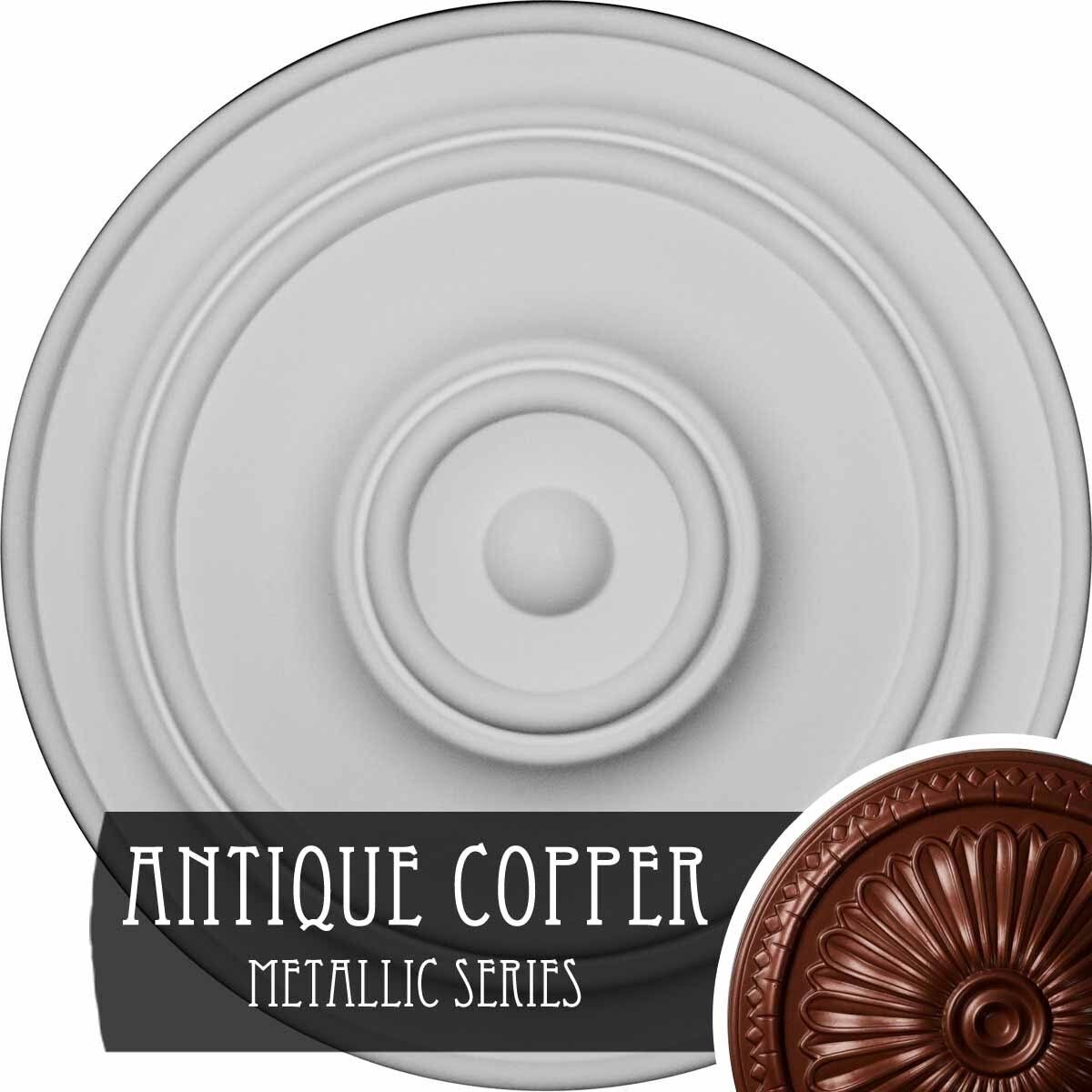 Classic Ceiling Medallion, Hand-Painted Pewter M820