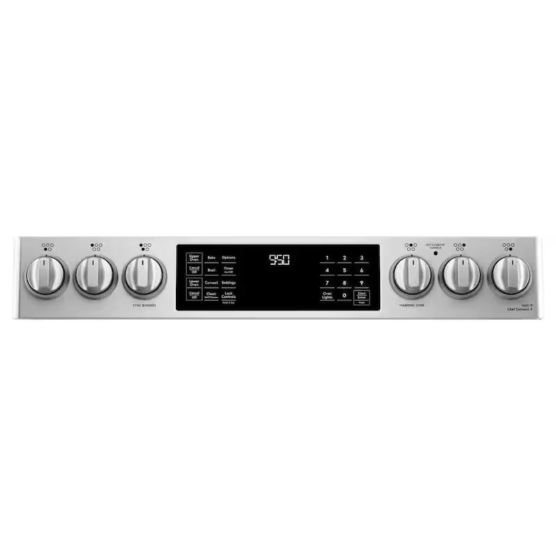 6.7 cu. ft. Smart Slide-In Double Oven Induction Range with Convection in Stainless Steel L275075