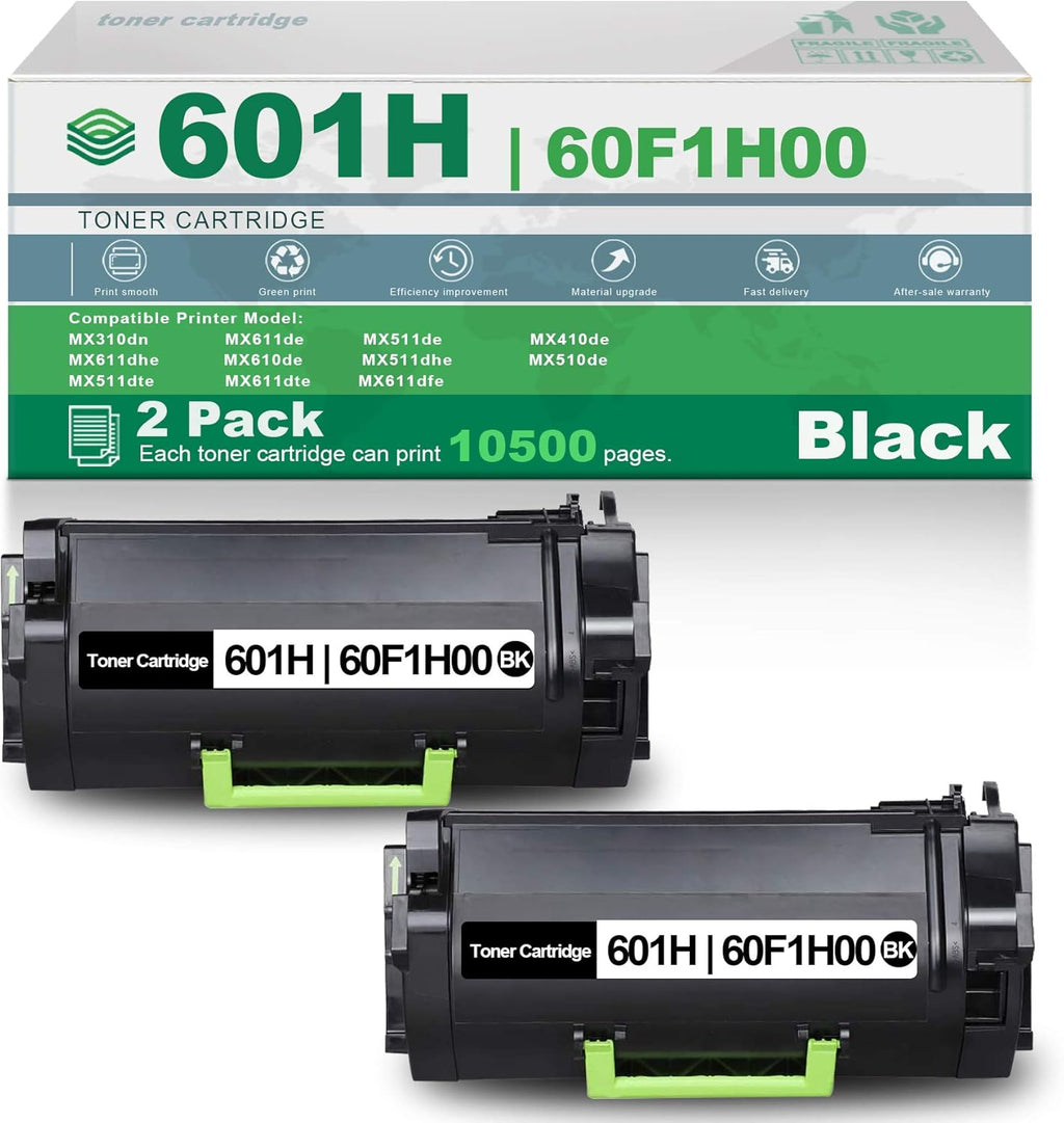 2 Pack Black Remanufactured Compatible Toner Cartridge High Yield L376116