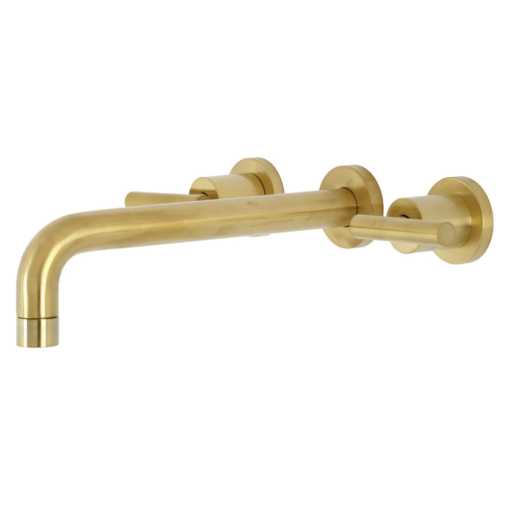 2-Handle Wall Mount Roman Tub Faucet Brushed Brass K178