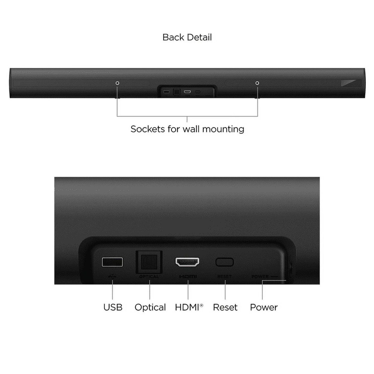 Smart Soundbar with Built-in 4K Streaming Media Player M20356