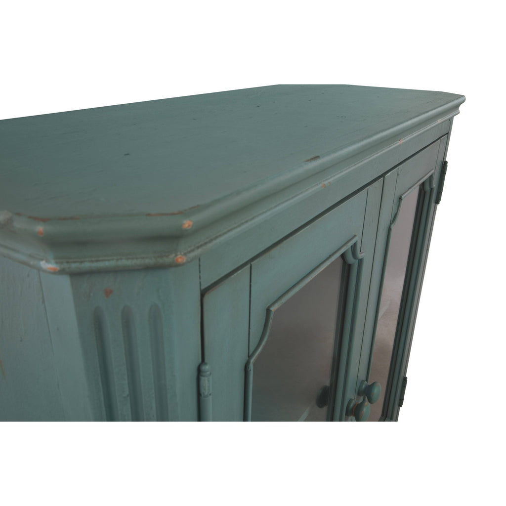 Antique Teal Door Accent Cabinet O775127