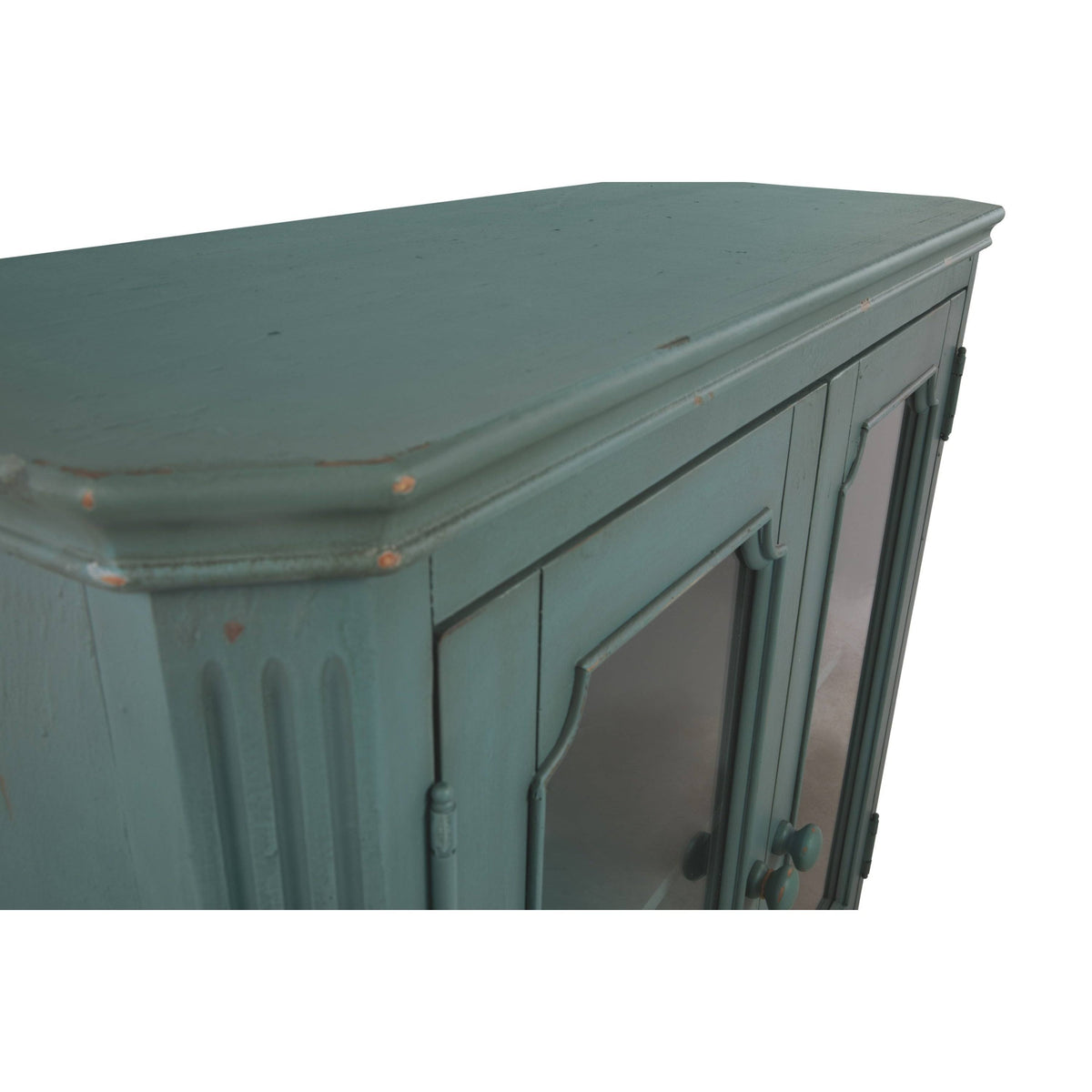 Antique Teal Door Accent Cabinet O775127