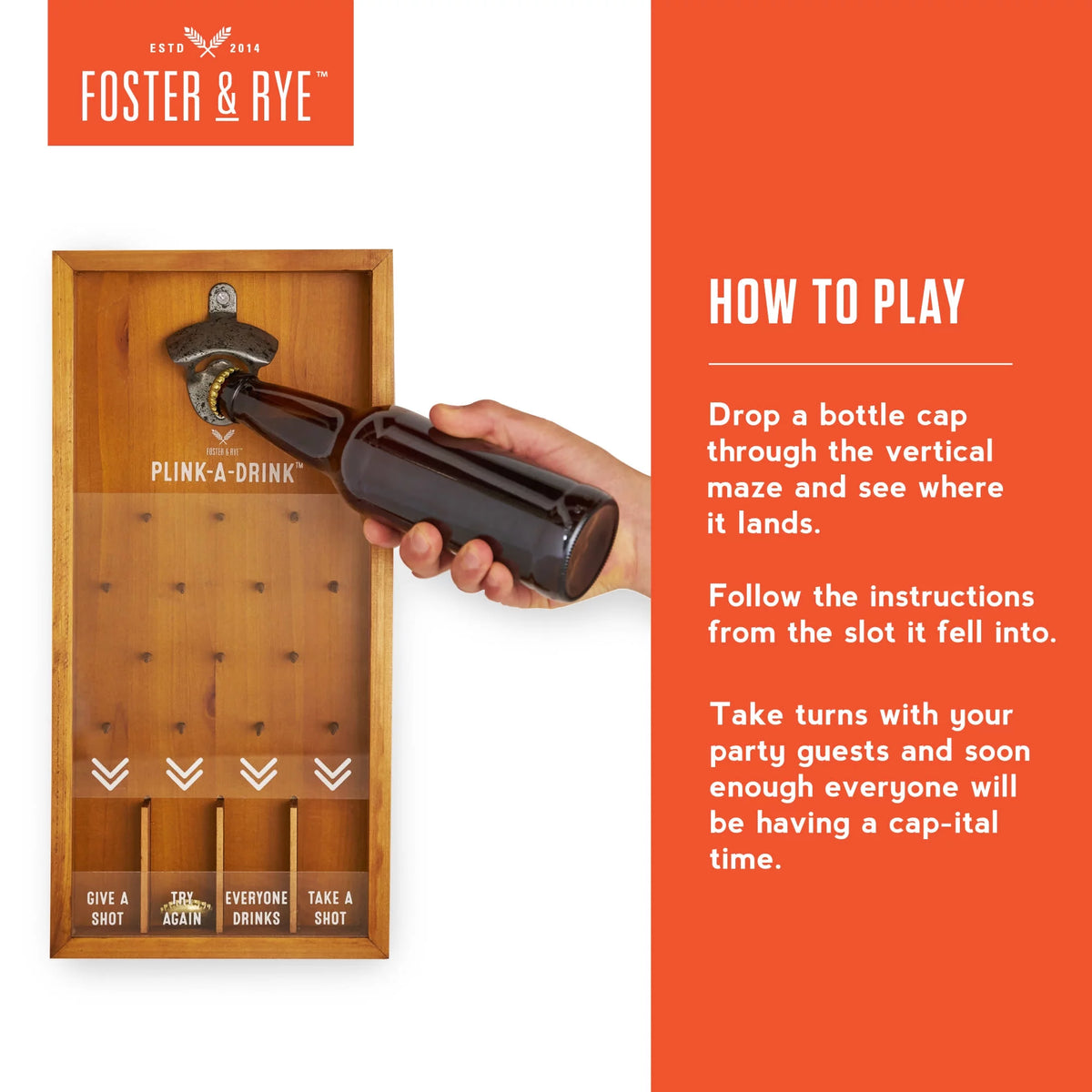 Wall Mounted Bottle Opener & Catcher H51400