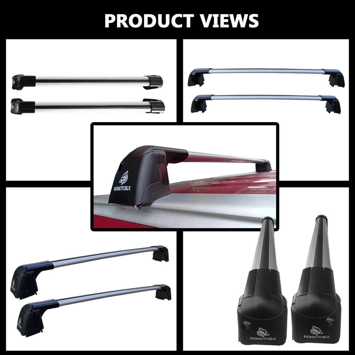 Lockable Roof Rack Crossbars with Flush Side Rails P625318
