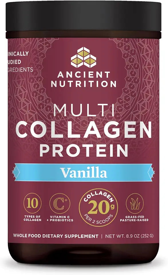 Hydrolyzed Collagen Peptides Powder with Probiotics Vanilla 24 Servings 8.9oz J852363