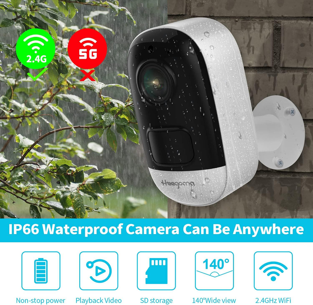 Solar Powered Wireless Security Camera with Night Vision Q7552