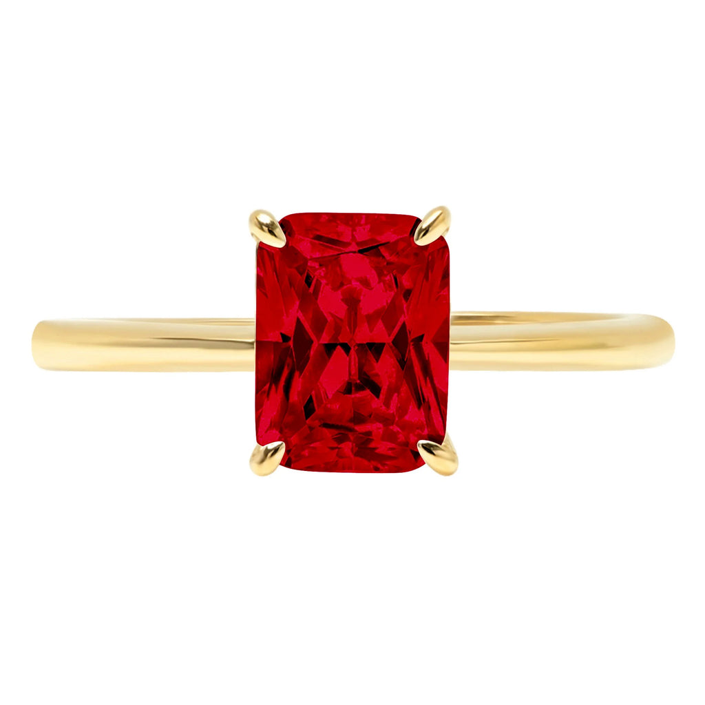18K Yellow Gold Solitaire Ring D833018