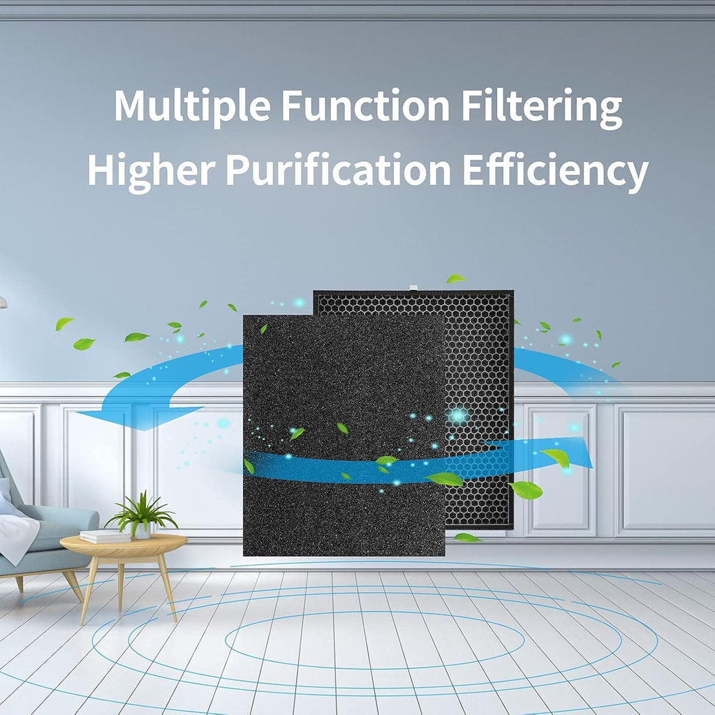 2 Pack Activated Carbon VOC Filters with 4 Extra Prefilters D322
