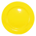 Yellow Stoneware Rolled Edge Wide Rim Plate - 24/Case V86884