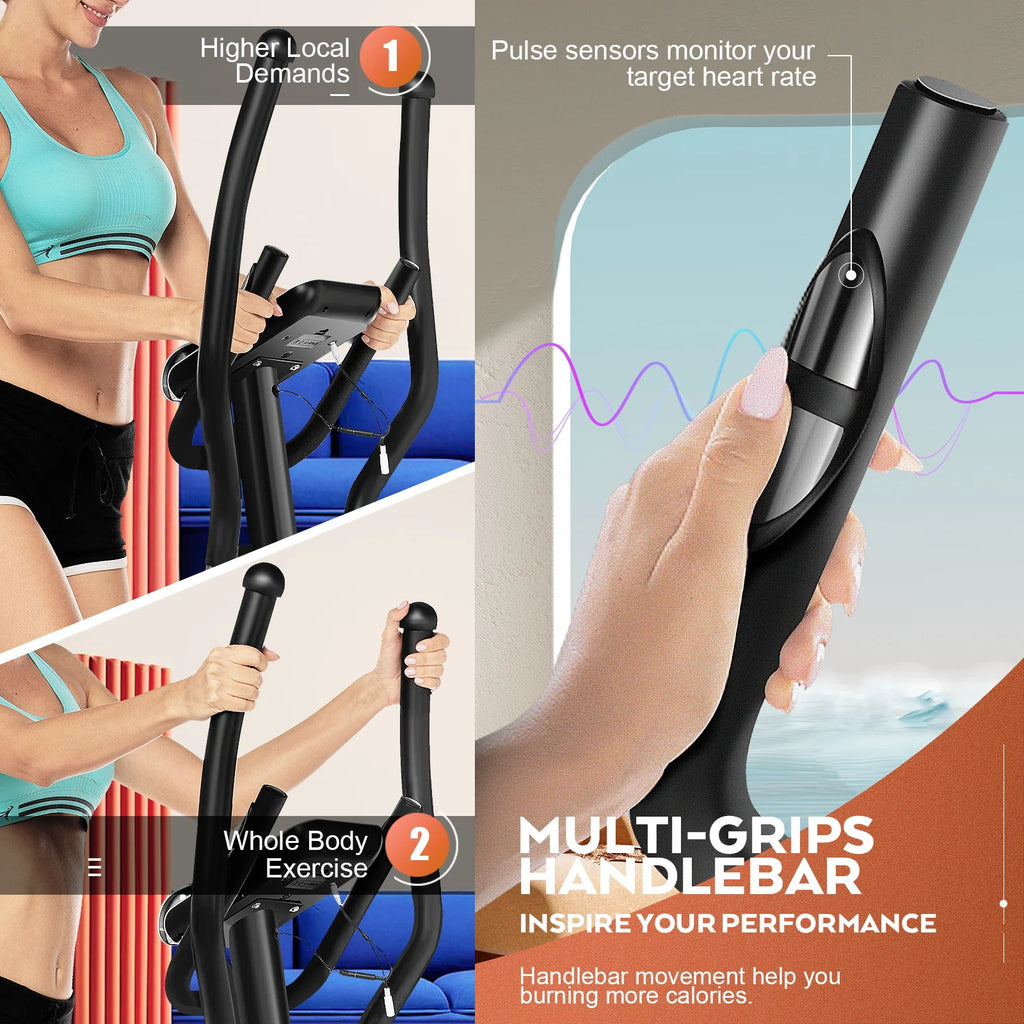 Elliptical Machine with 10 Levels Magnetic Resistance & LCD Display I171550