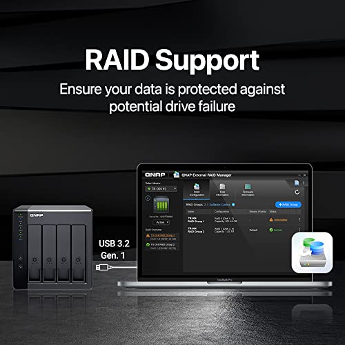 4 Bay USB Type-C Direct Attached Storage with hardware RAID K6400