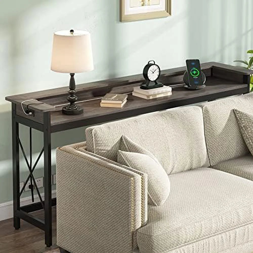 70.9 inch Extra Long Console Table with Outlets and USB Ports J4498
