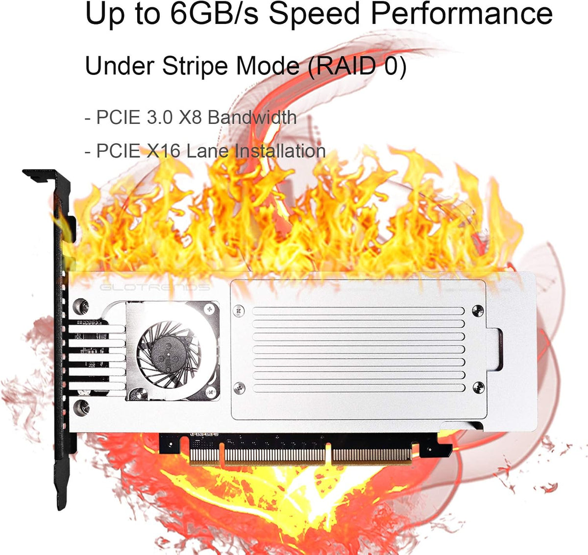 4-Bay M.2 NVME Adapter with PCIE 3.0 X8 Bandwidth A5208