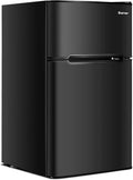 Compact Refrigerator, 3.2 cu ft, 2-Door Mini Fridge with Reversible Door, Grey M300