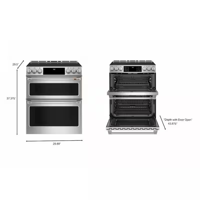 6.7 cu. ft. Smart Slide-In Double Oven Induction Range with Convection in Stainless Steel L275075