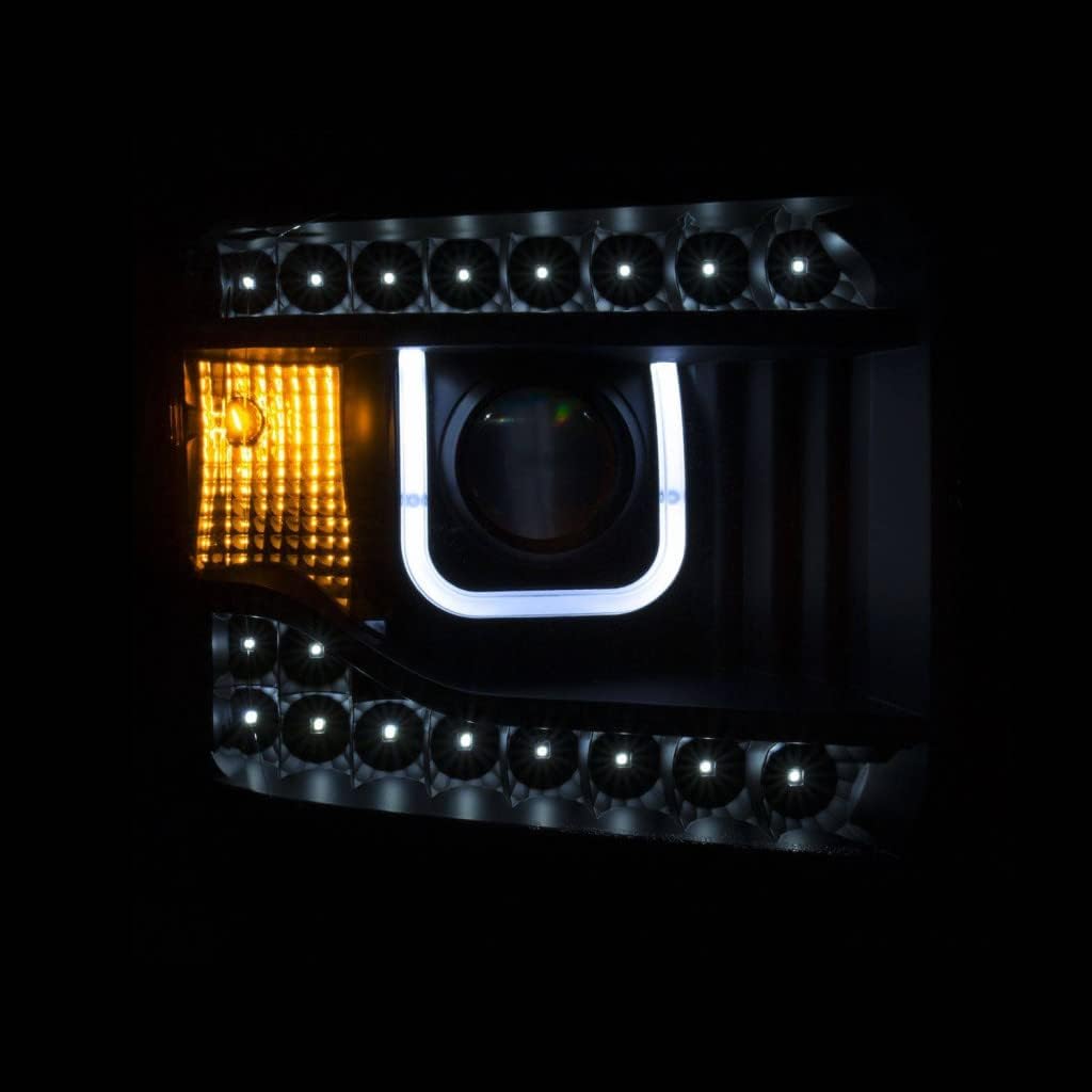 Projector Headlights with U-Bar Black D459465