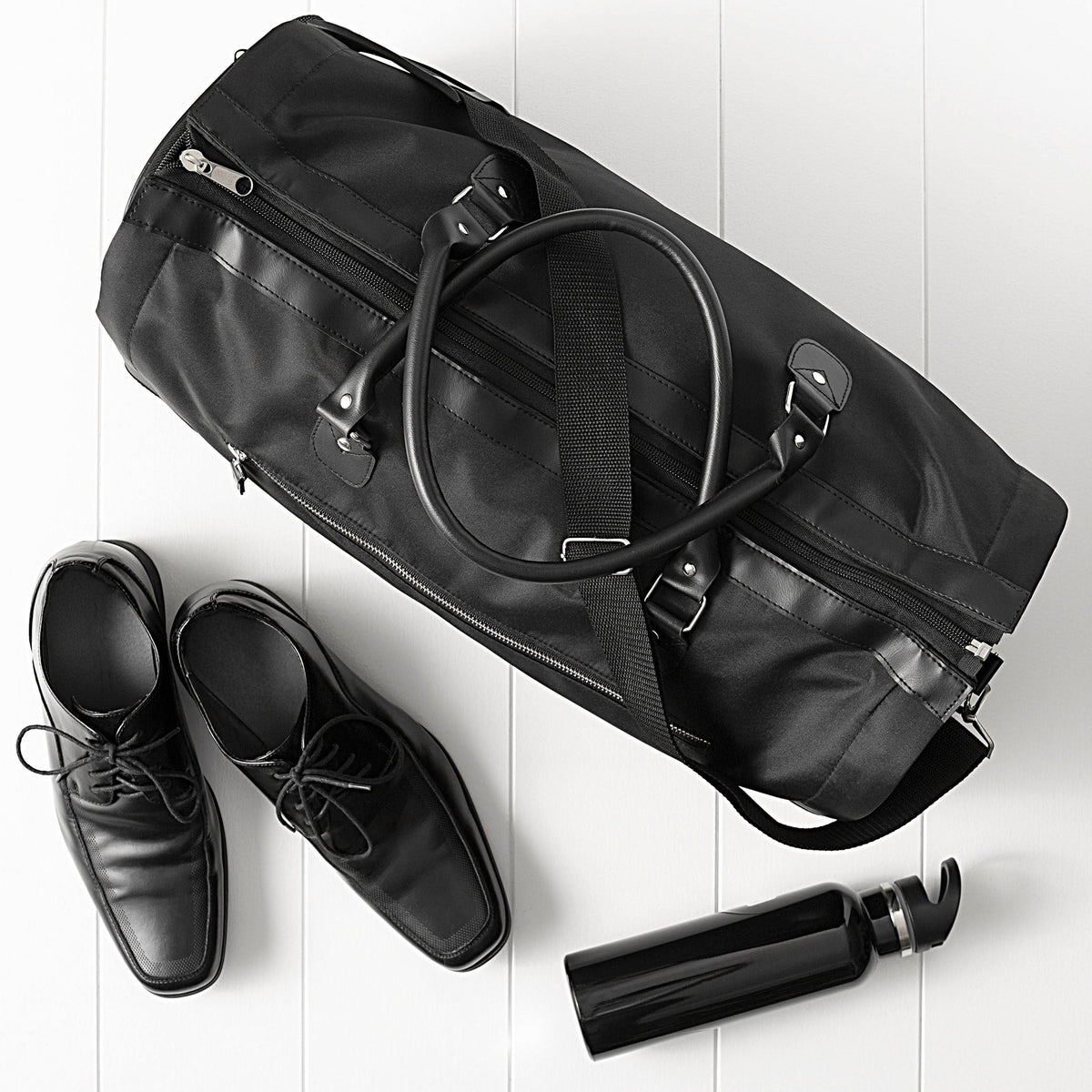 Black Microfiber Convertible Garment Bag U80828